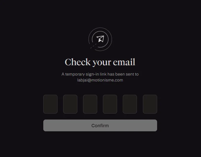 Screenshot langkah 4: Langkah 4: Cek Kotak Masuk Email Anda untuk Link atau Kode Login