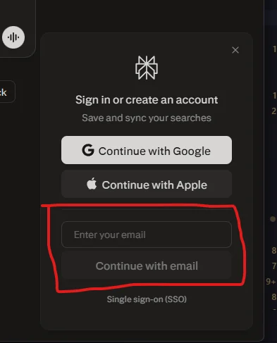 Screenshot langkah 3: Langkah 3: Masukkan Alamat Email Anda untuk Login
